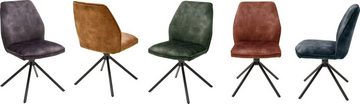 MCA furniture Esszimmerstuhl Ottawa (Set, 2 St), Vintage Veloursoptik mit Keder, Stuhl belastbar bis 120 Kg