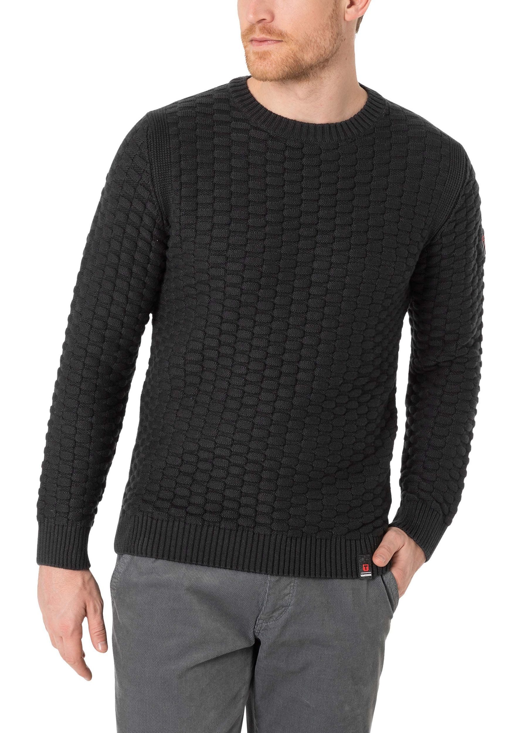 TIMEZONE Strickpullover Strickpullover Rundhals 3D Muster günstig online kaufen