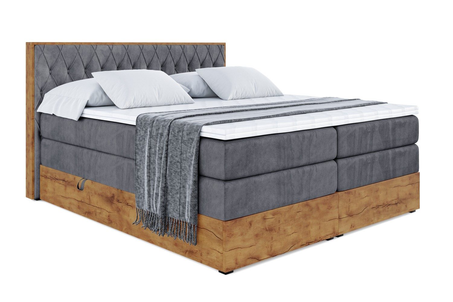 ALTDECOR Boxspringbett LOLLI5 KING (Multipocket-Matratze H4, günstig online kaufen