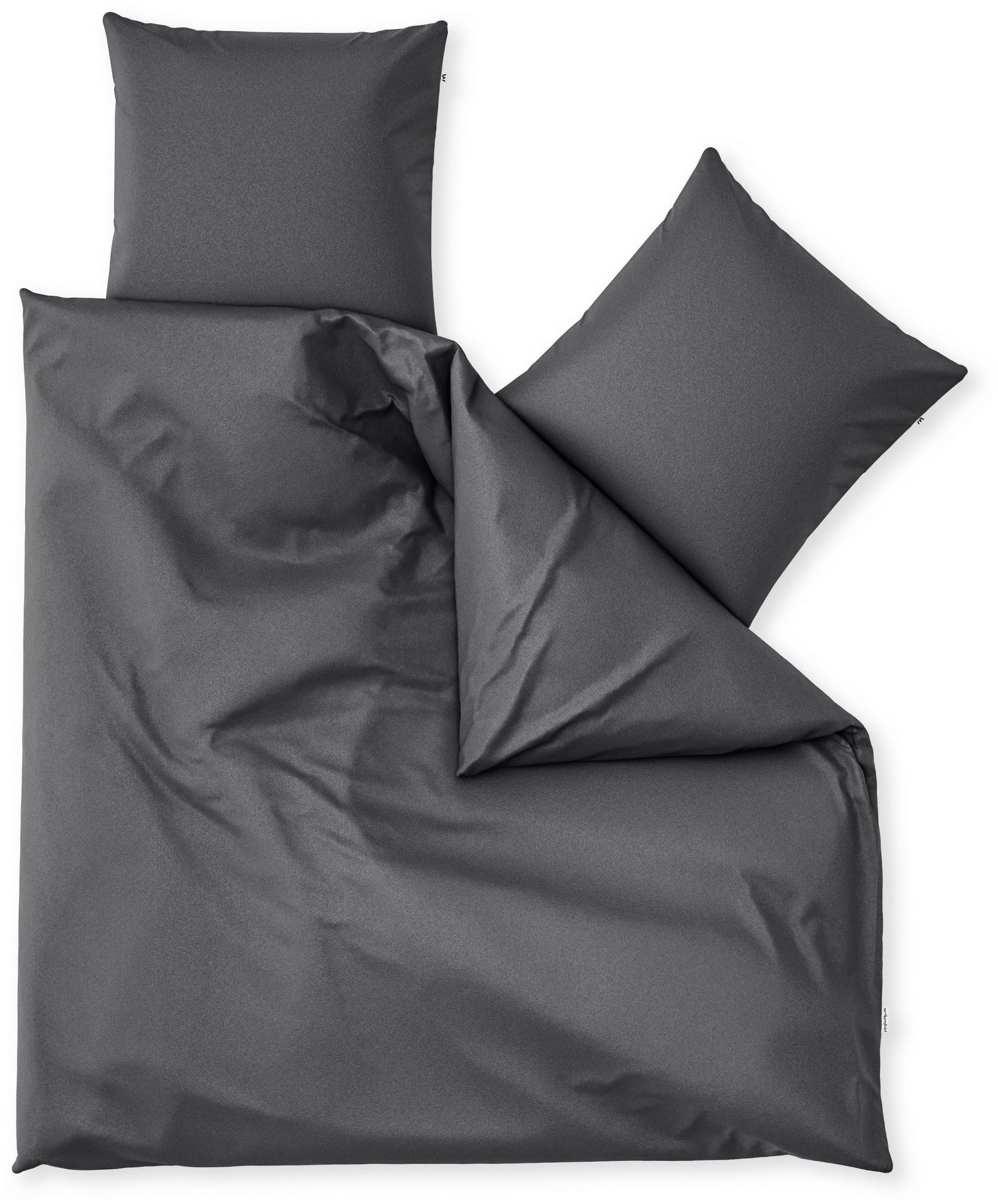 Wolkenfeld Bettwäsche Mako-Satin Baumwollsatin Sommerbettwäsche, Mako-Satin, 3 teilig, 135x200 cm, 155x220, 200x200 & Übergrößen I inkl. Kissenbezüge 80x80