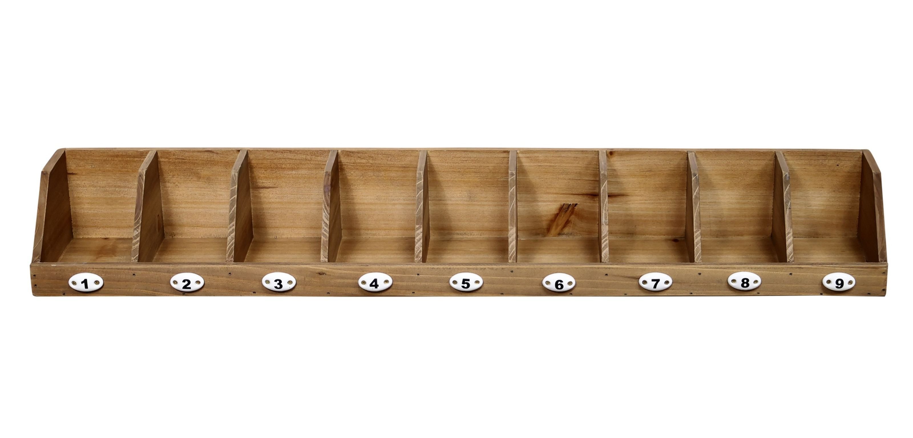 Chic Antique Wandregal Chic Antique - Wandregal Regal Holzregal Holz 9 Fächer H11xL89cm