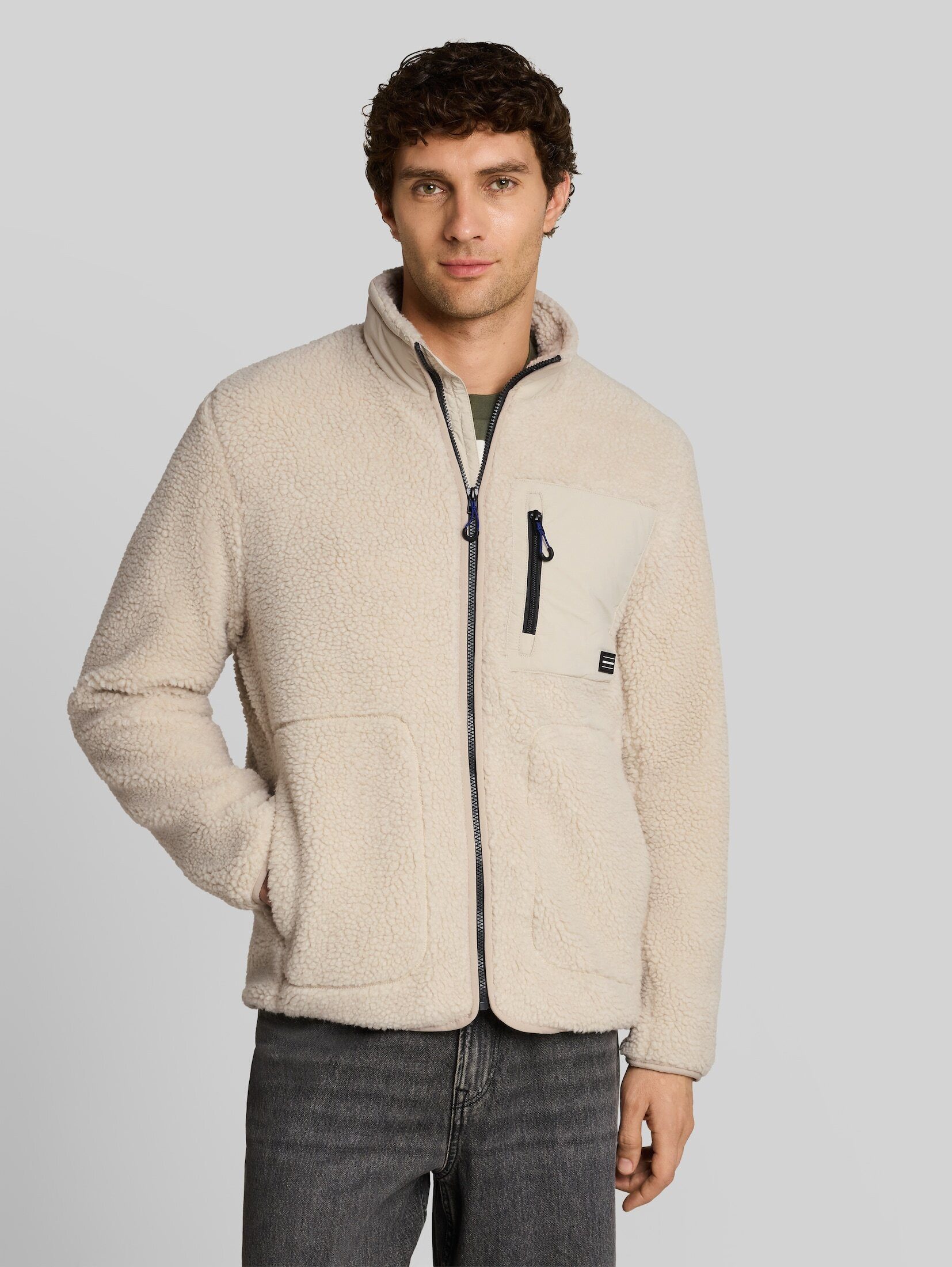 TOM TAILOR Denim Outdoorjacke Jacken Relaxed Fit Teddy Jacke
