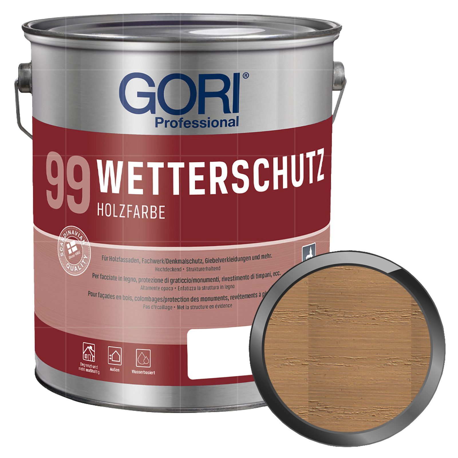 GORI Wetterschutzfarbe 99 Wetterschutz Holzfarbe - 0.75 Ltr