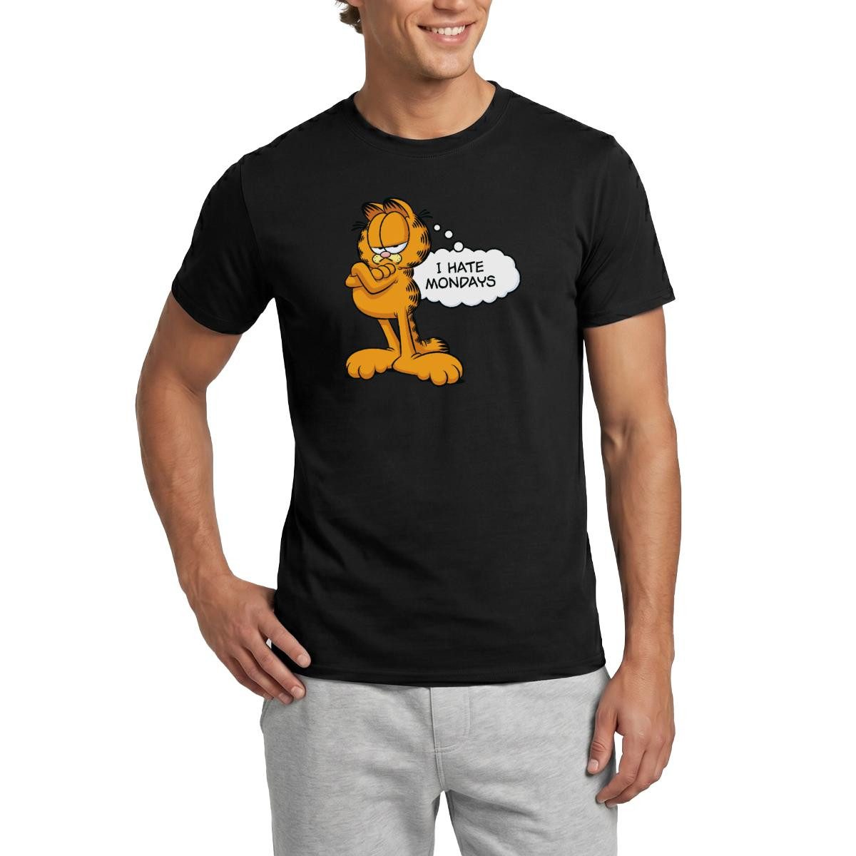 Spreadshirt T-Shirt Garfield Ich Hasse Montage Mondays Montag Männer T-Shirt (1-tlg)