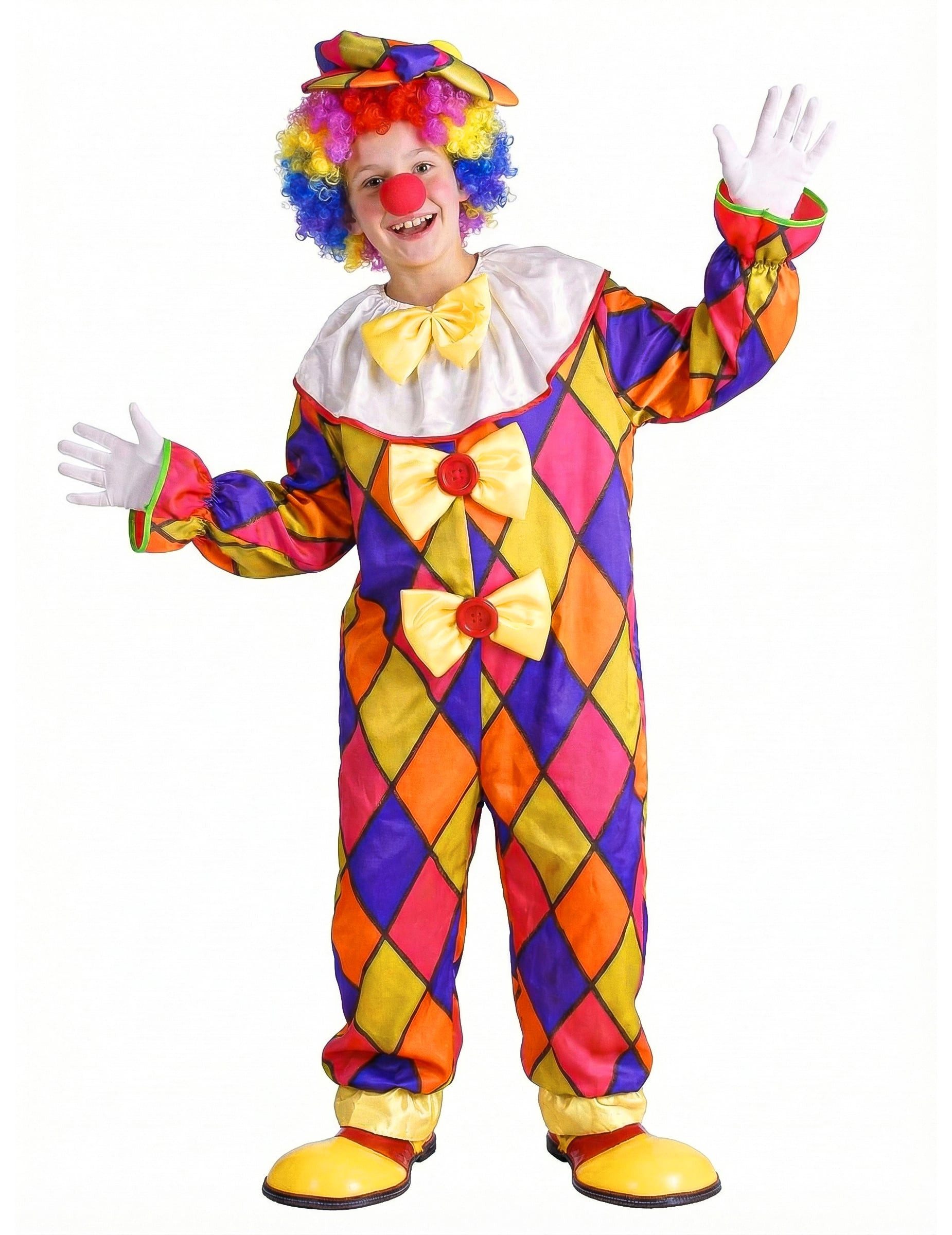 Kostüm Lustiges Clown Kinder-Kostüm bunt