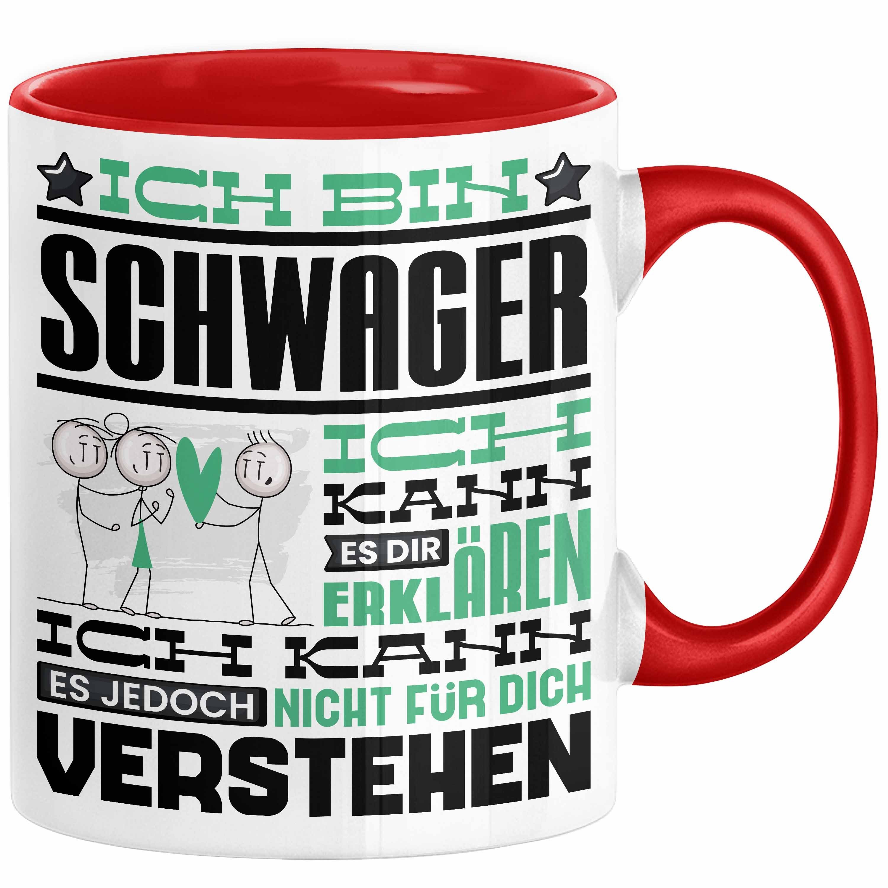 Trendation Tasse Schwager Geschenk KaffeeTasse Geschenkidee für Schwager Ich Bin Schwa