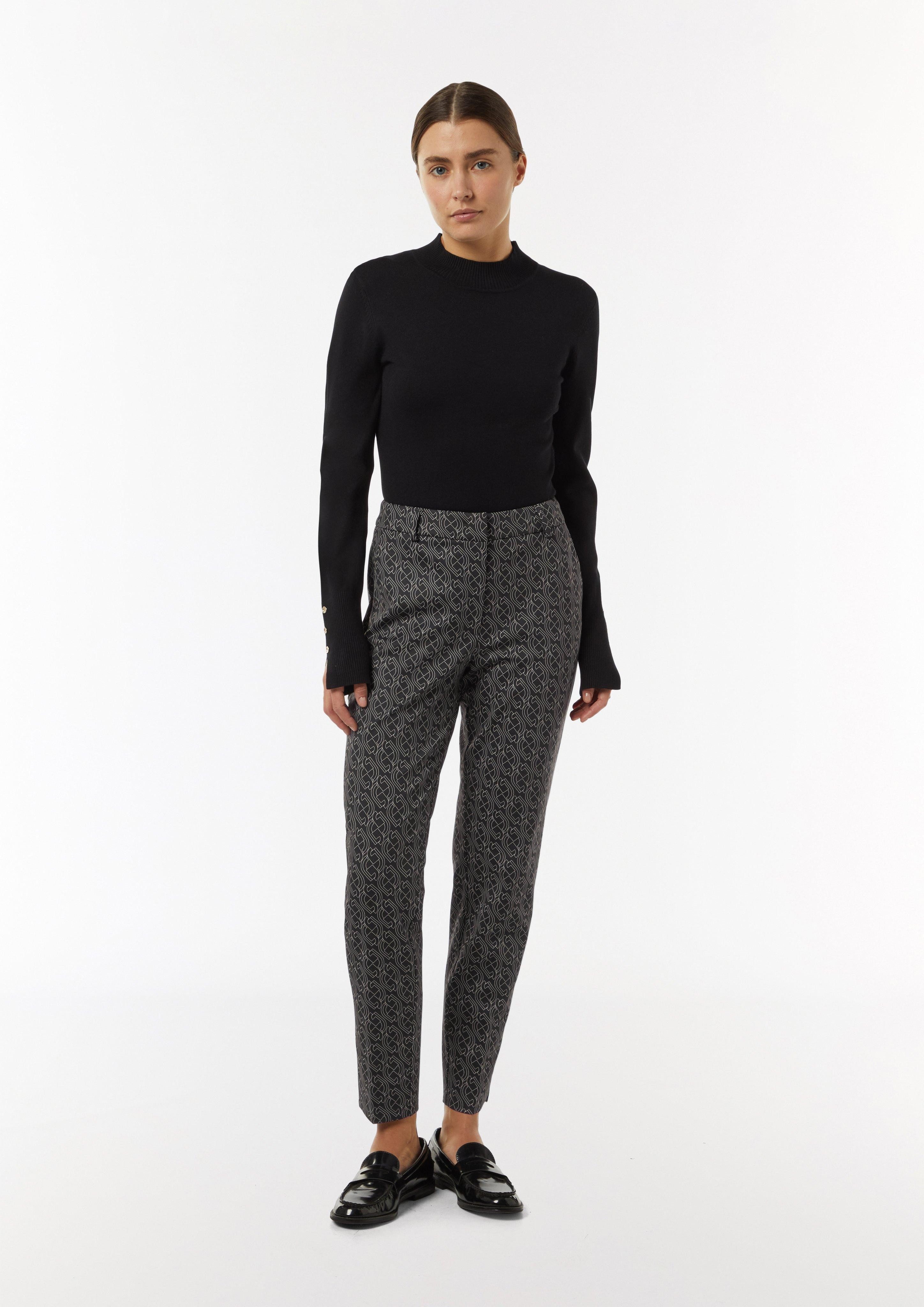 7/8-Hose Gemusterte Cigarette-Pants aus Jersey