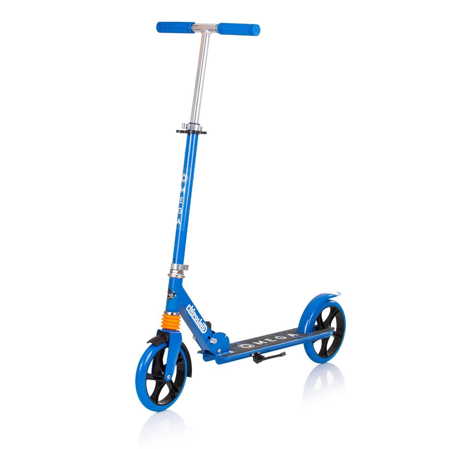 blau Räder, PU Bremse Lager Kinderroller Omega Chipolino verstellbar Cityroller faltbar ABEC-7