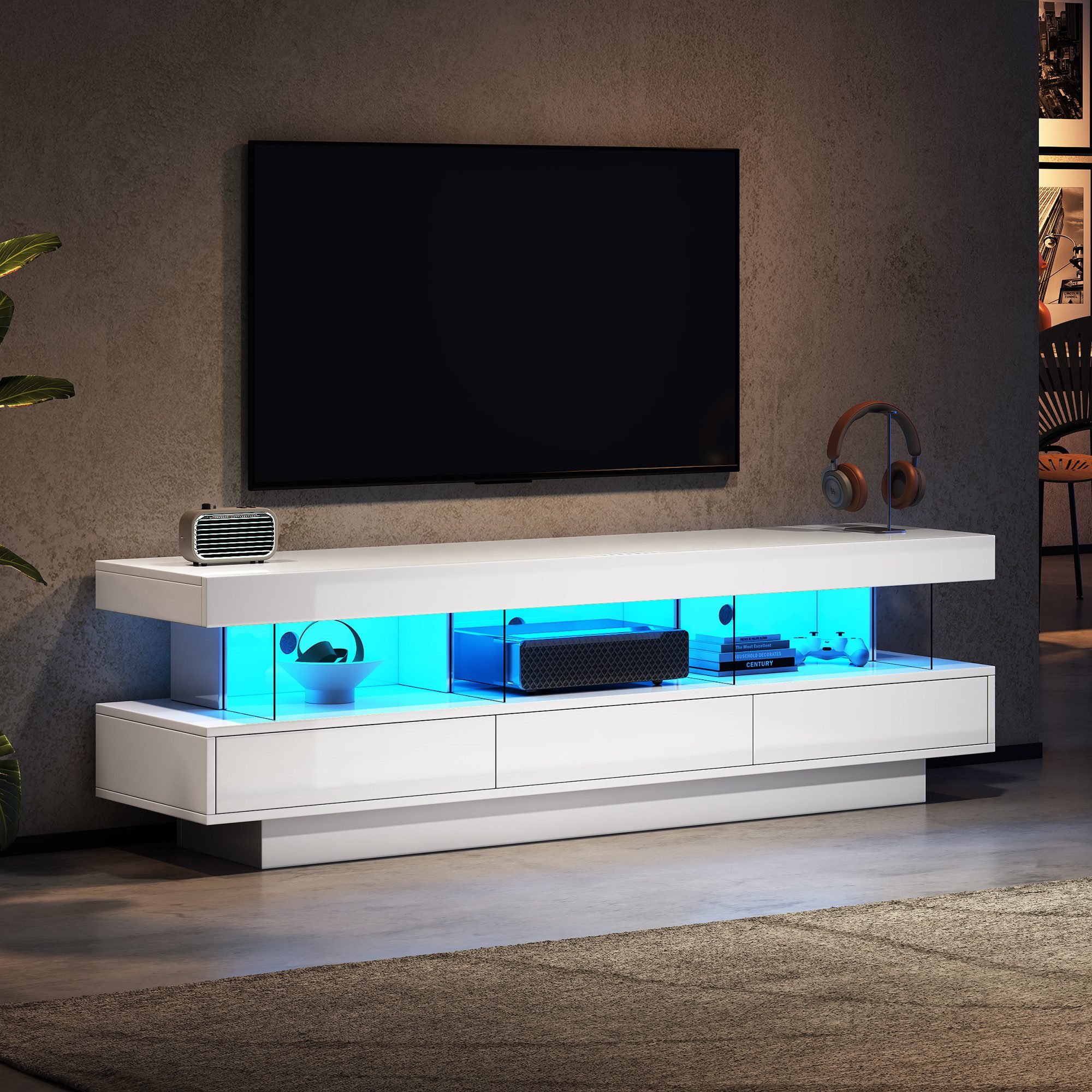 OKWISH Lowboard TV-Schrank mit LED und günstig online kaufen