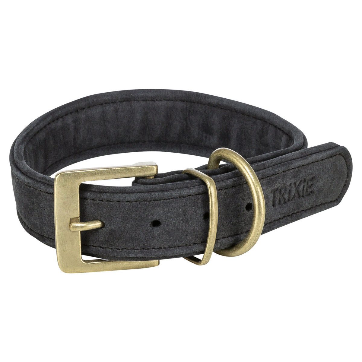 Hunde Leder Halsband TOLINKA – Hellbraun, Länge 55 Cm, Breite 3,5 Cm, Verstellbar