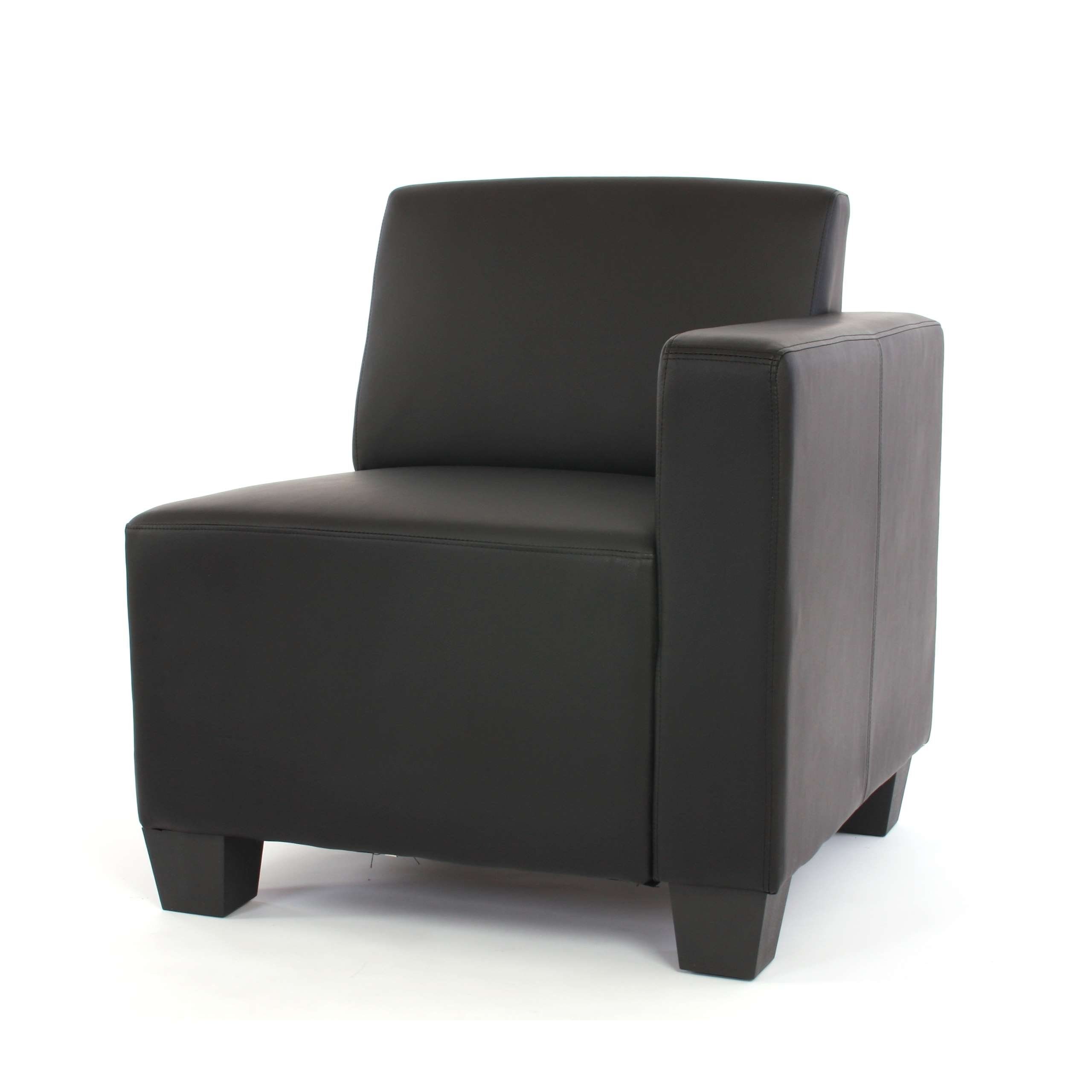 Sofa schwarz MCW bequeme | Erweiterbar Polsterung, Set, Moncalieri-So, weiteren schwarz Lyon-Serie der mit Elementen