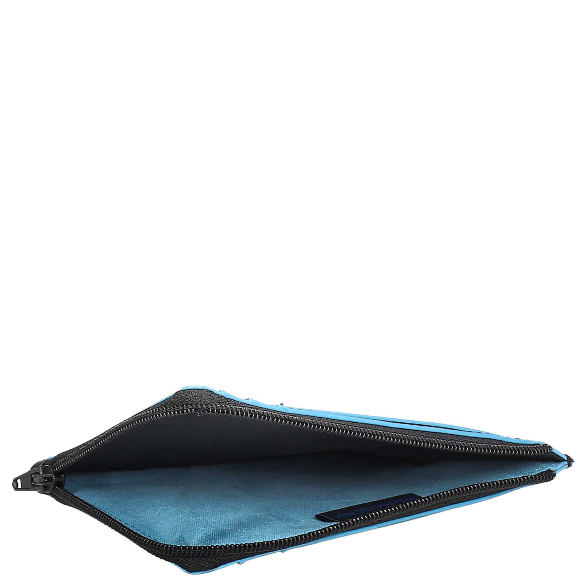 Square cm RFID black (1-tlg) Geldbörse Kreditkartenetui Piquadro Blue - 12.5 8cc
