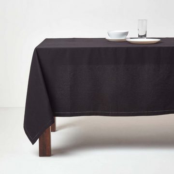 Homescapes Tischdecke Tischdecke aus 100% Baumwolle, 138 x 138 cm, schwarz (1-tlg)