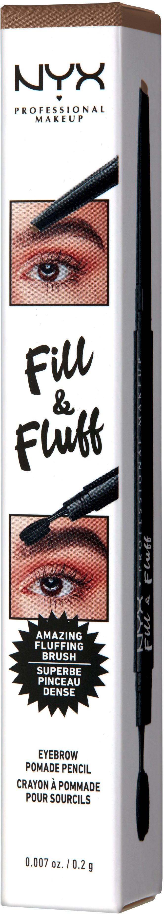 NYX Augenbrauen-Stift Makeup Fluff Pomade Eyebrow taupe Fill & Pencil Professional