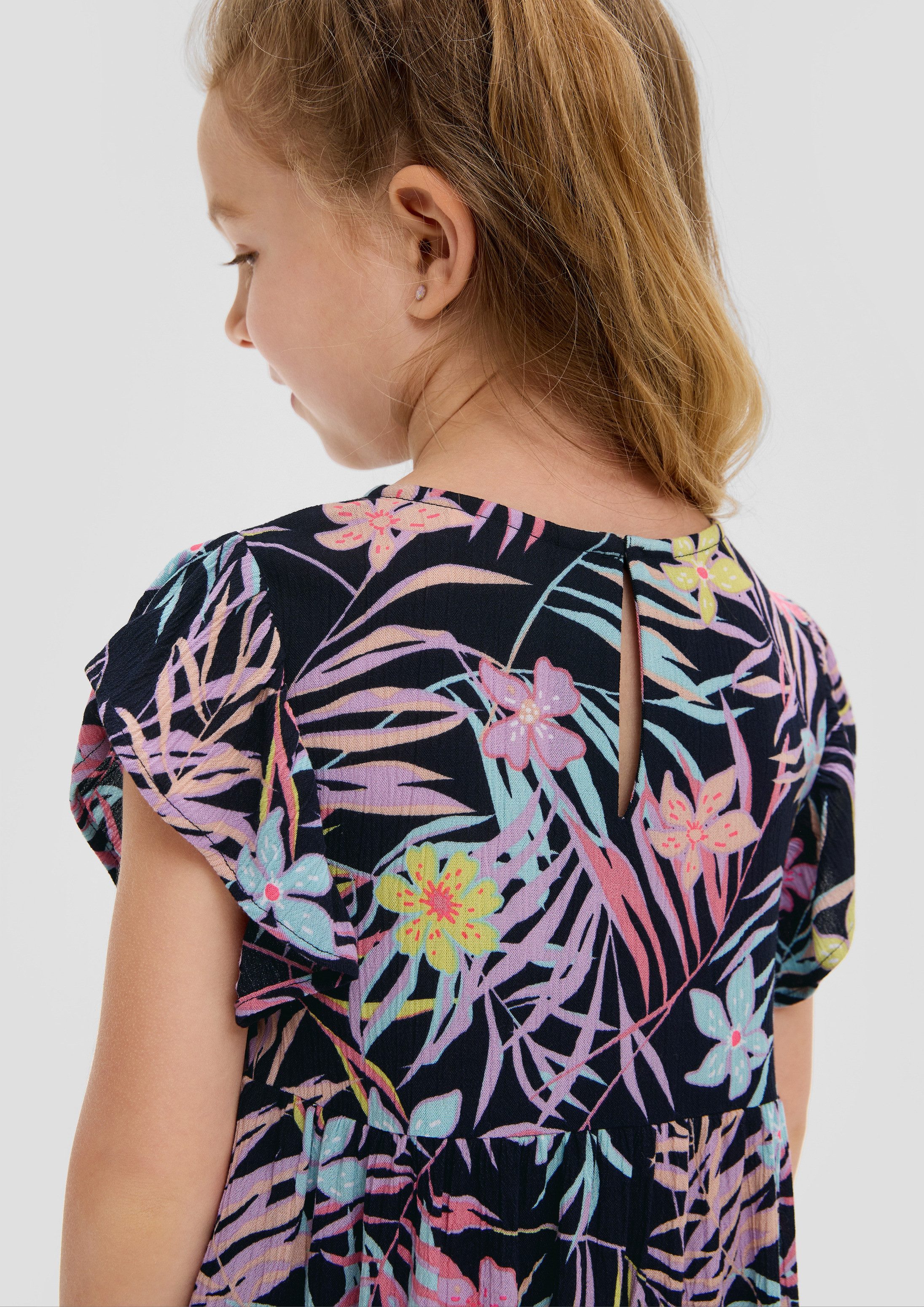 s.Oliver Midikleid Kleid Kleid in Crinkle-Optik