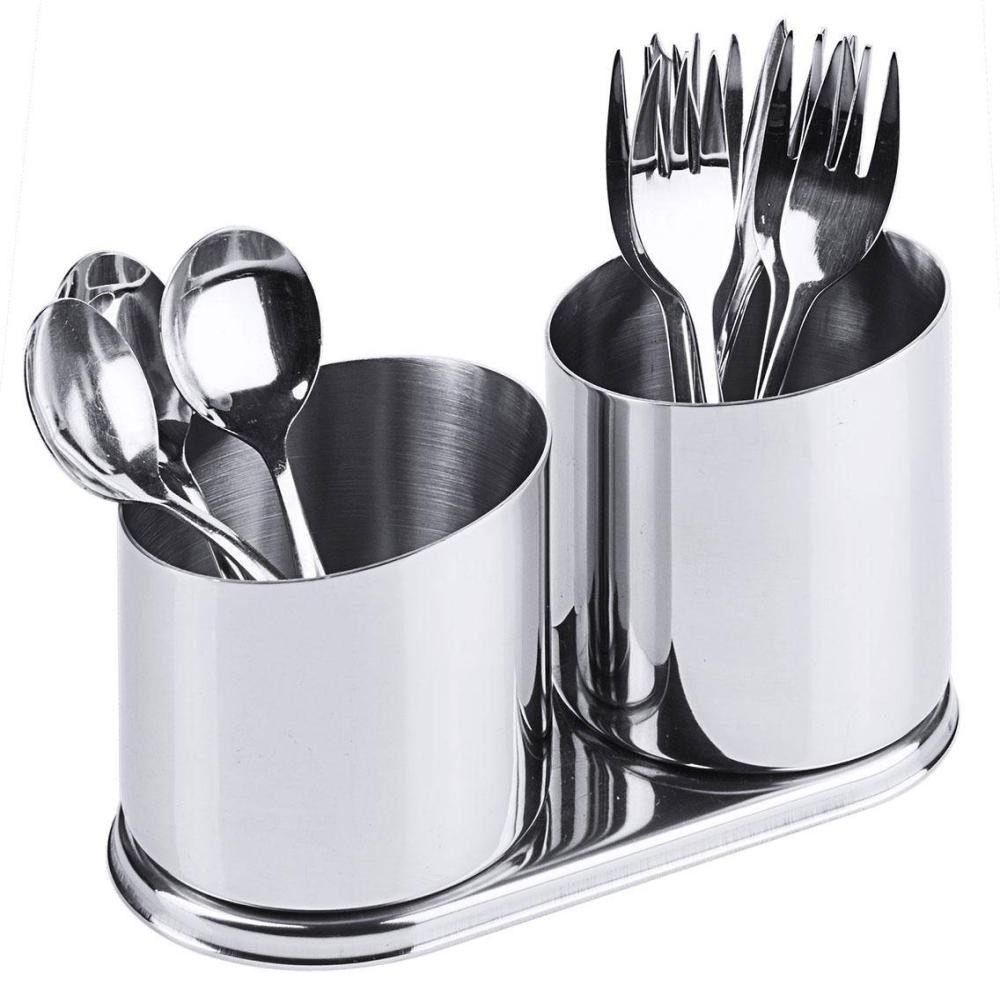 Contacto Besteckhalter Contacto Edelstahl Besteckhalter mit zwei Bechern