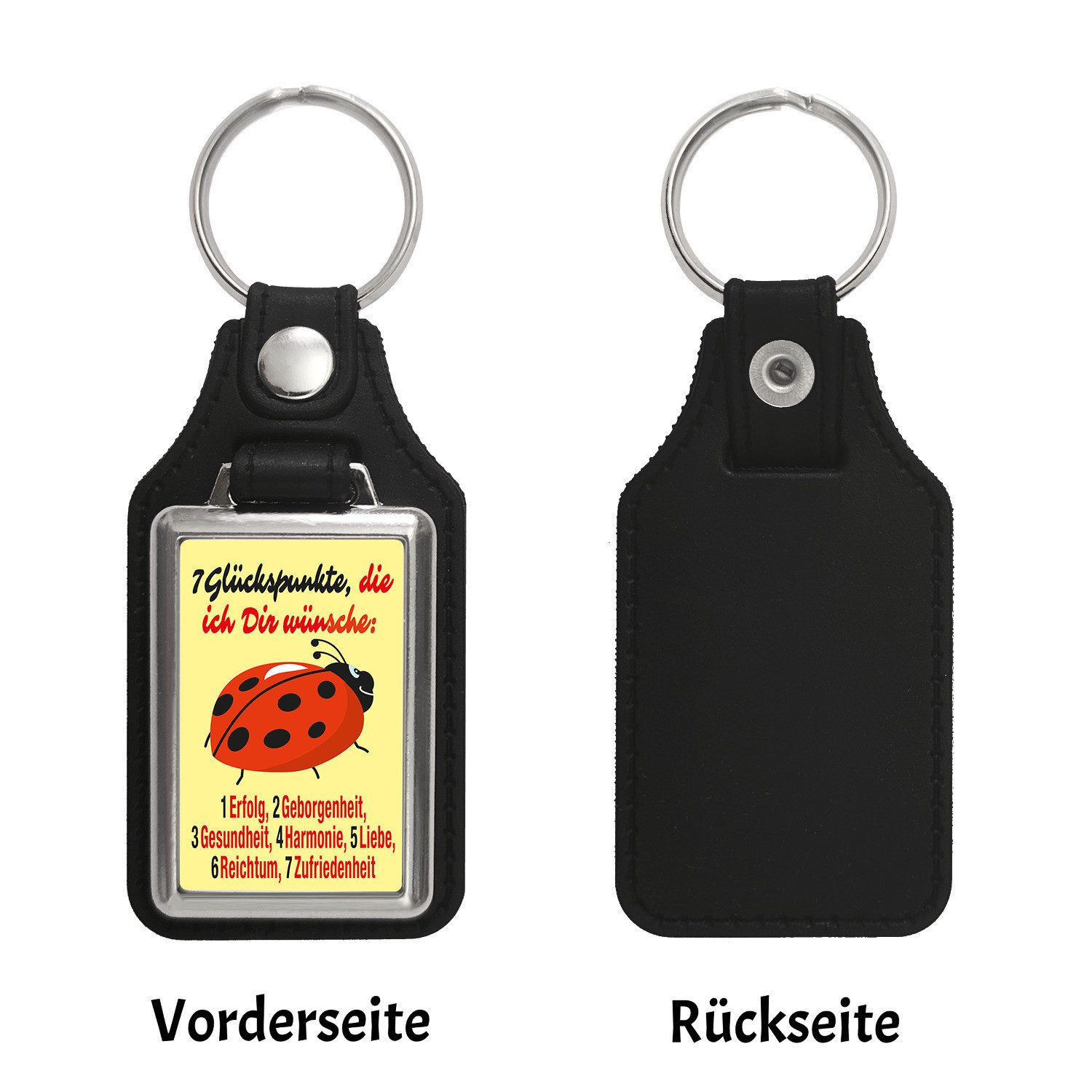 speecheese Schlüsselanhänger Marienkäfer Schlüsselanhänger mit Kunstleder günstig online kaufen