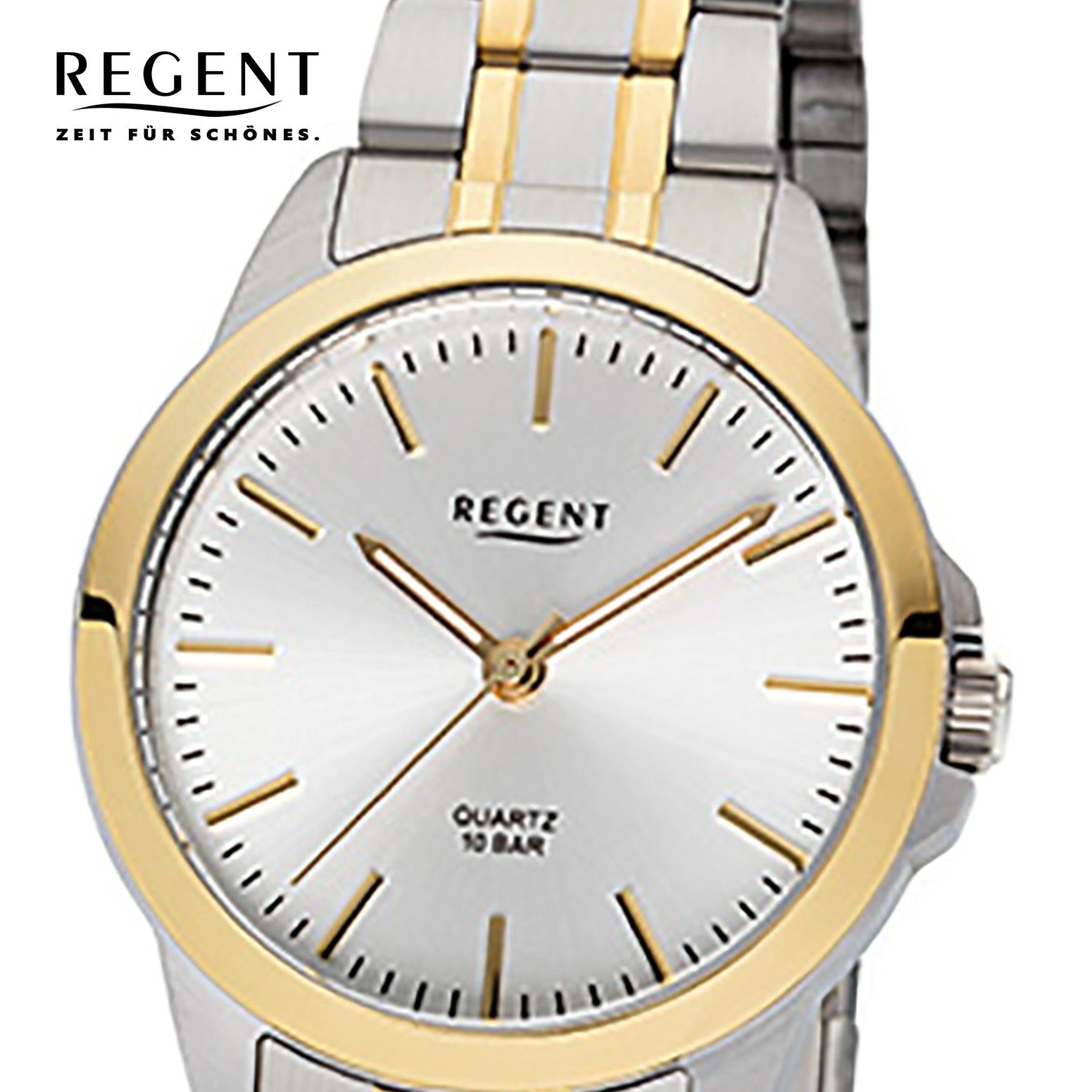 Regent Quarzuhr Regent Damen-Armbanduhr silber gold günstig online kaufen