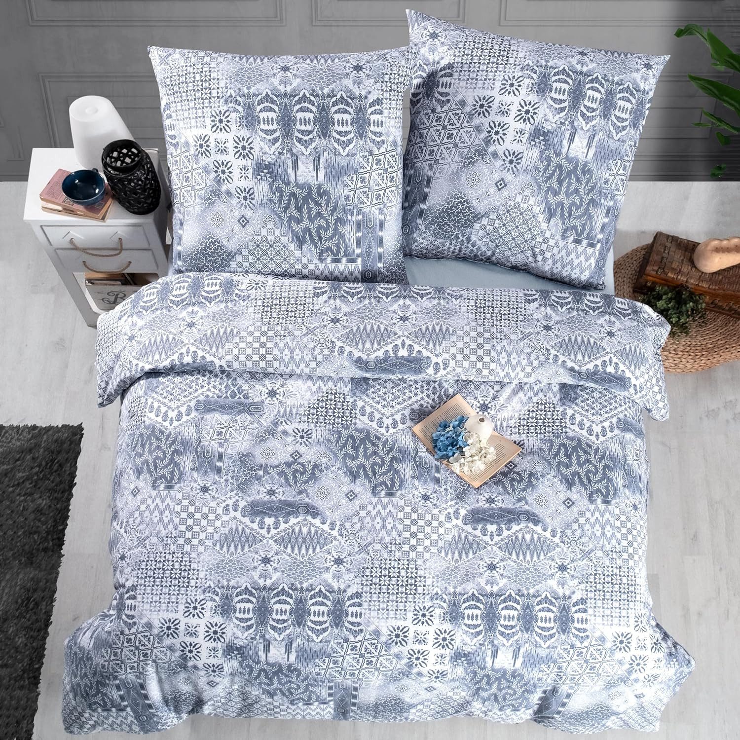 Bettwäsche Bettwäsche-Set 135x200 cm 4 teilig, Pava