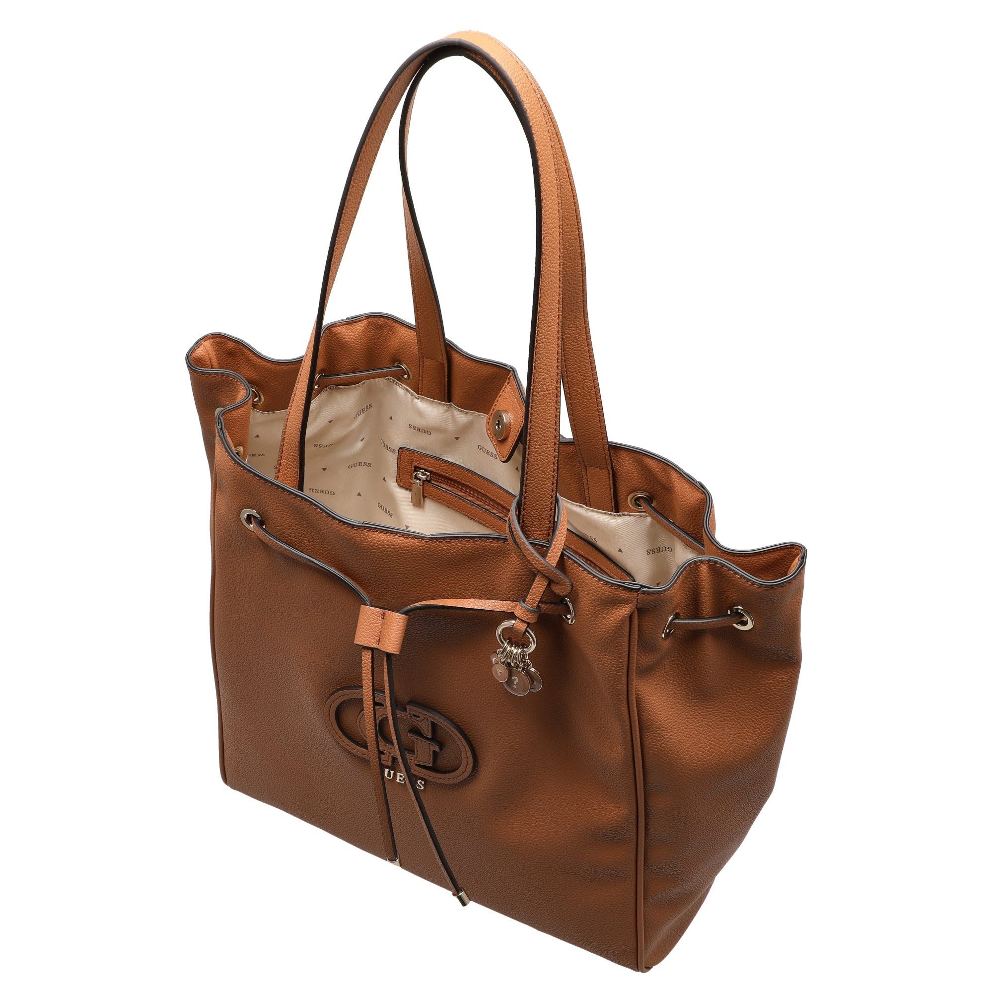 Guess Umhängetasche Calebra - Schultertasche 42 cm (cognac)