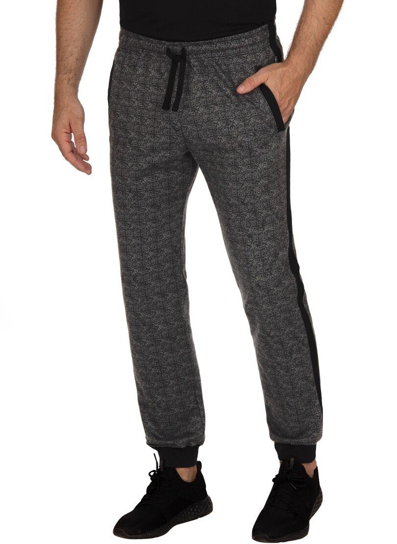 Trigema Jerseyhose TRIGEMA Jogginghose mit QR-Code-Muster (1-tlg)