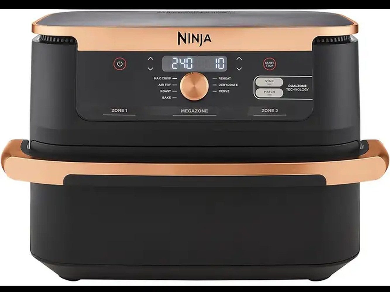 NINJA Heißluftfritteuse AF500EUCP, 2470.00 W, DualZone mit FlexDrawer und 10,4 l Volumen