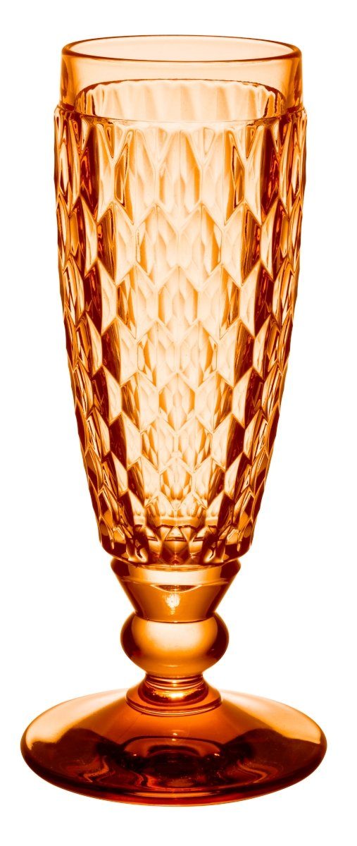 Villeroy & Boch Sektglas Boston coloured Sektglas apricot 120 ml, Kristallglas
