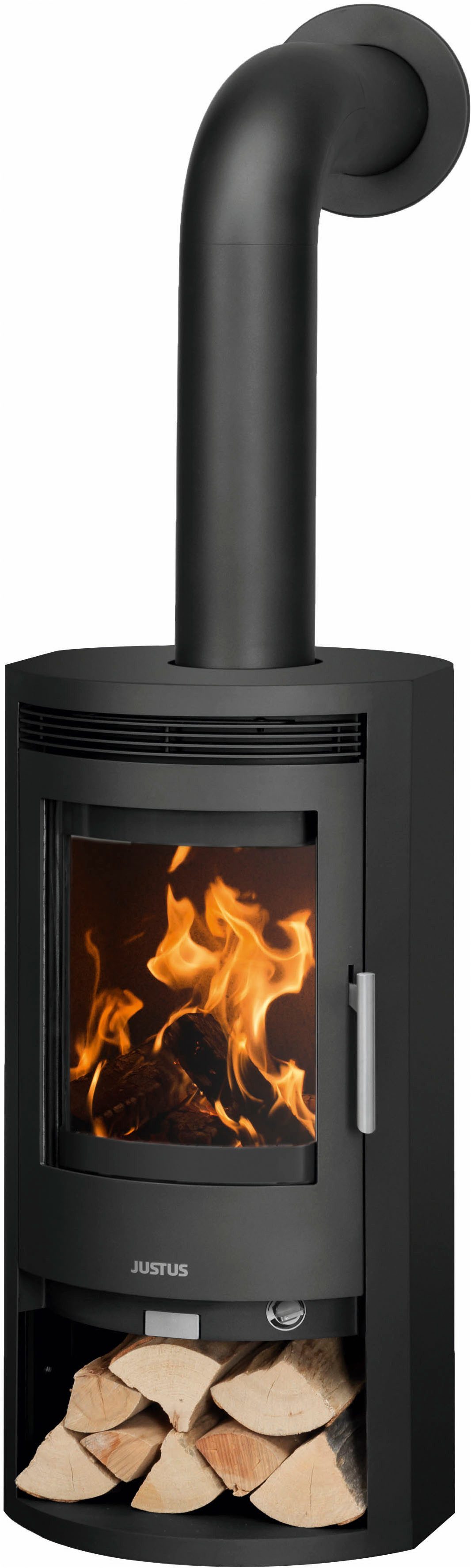 JUSTUS Kaminofen »Baltrum D 2.0« Dauerbrand Stahl Schwarz, 5,5 kW, Dauerbrand
