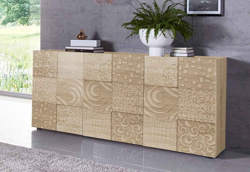 LC Sideboard Miro, Breite 181 cm mit dekorativem Siebdruck