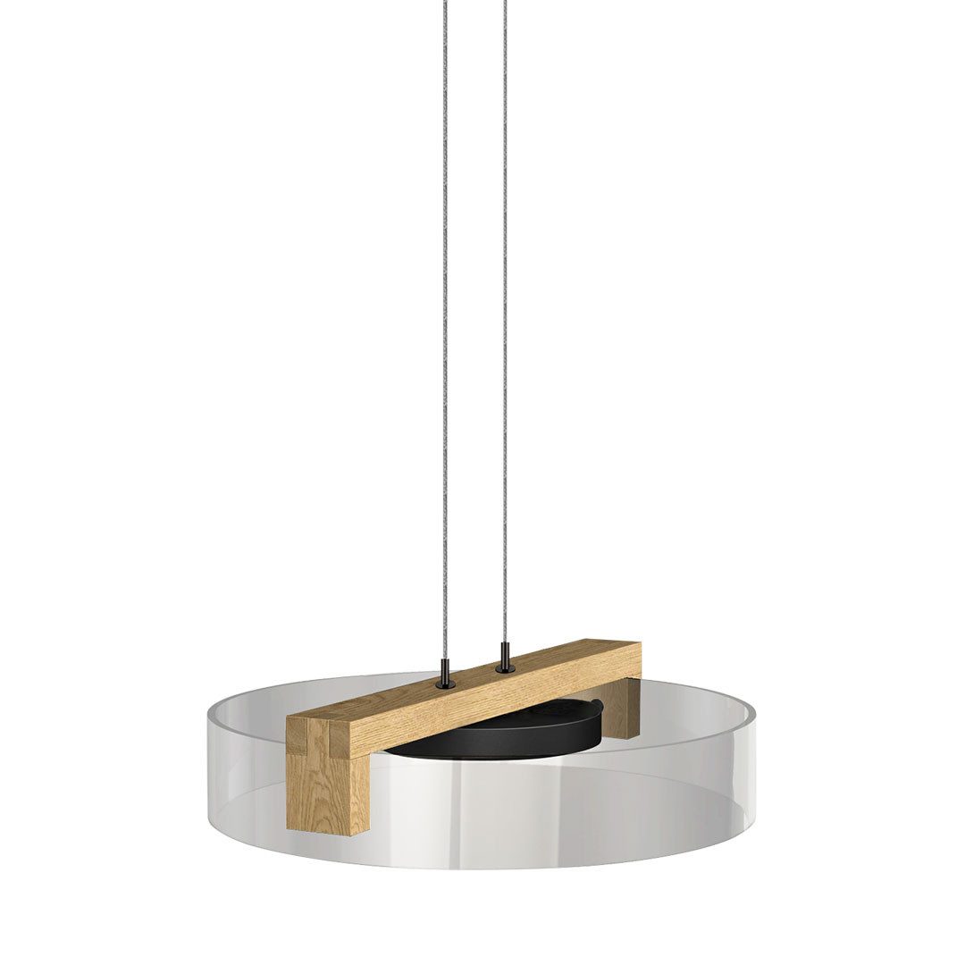 HerzBlut LED Pendelleuchte Talon, Alu LED-Leiste Acryl, satiniert