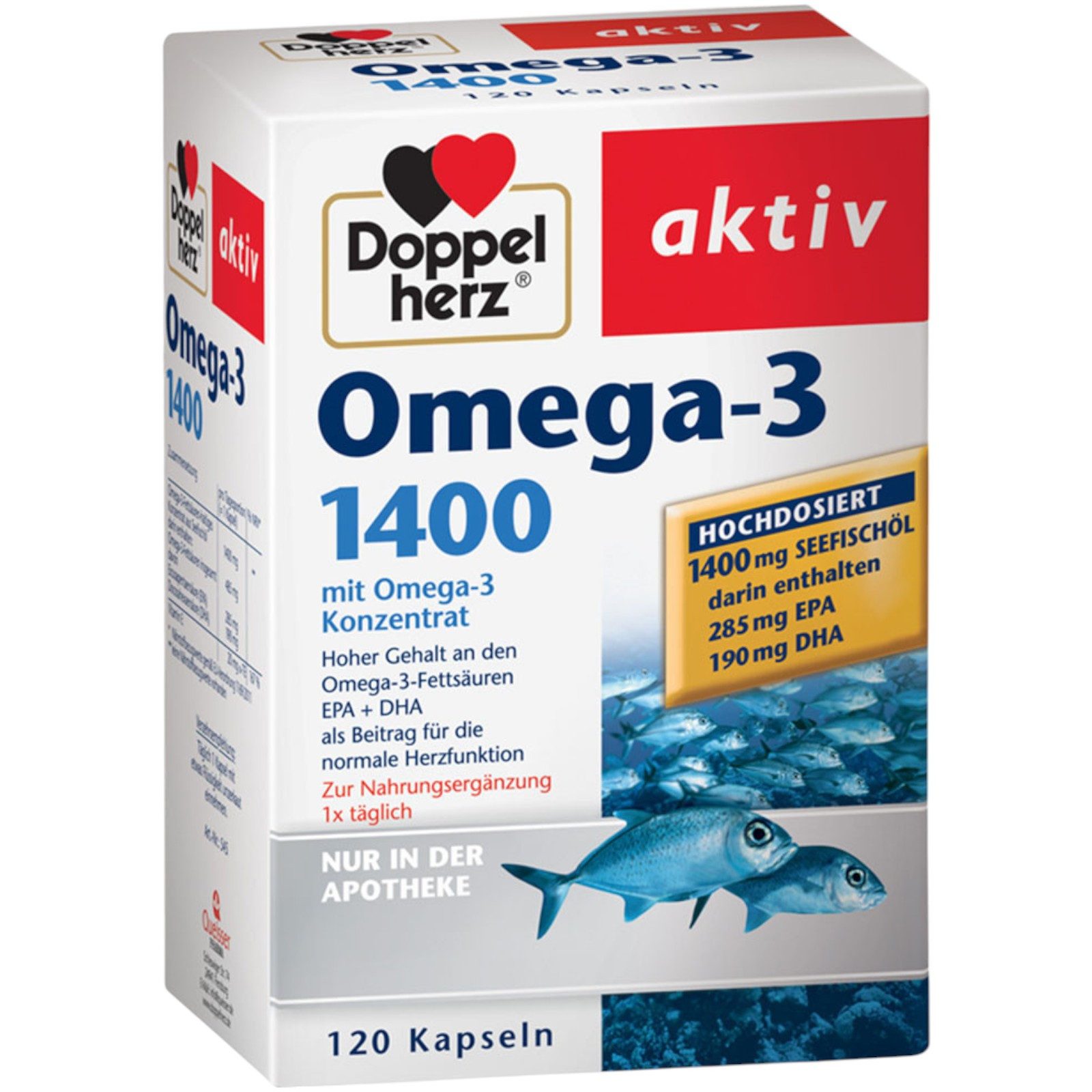 Doppelherz Omega-3 1.400 Kapseln 120 Stk. Kapseln