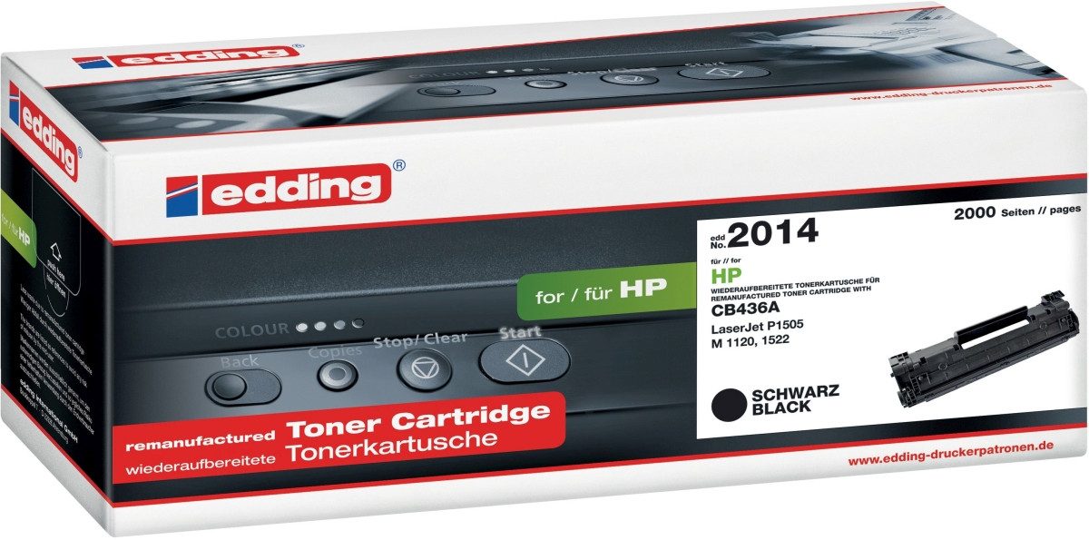 edding Tonerpatrone Toner kompatibel mit HP CB436A black