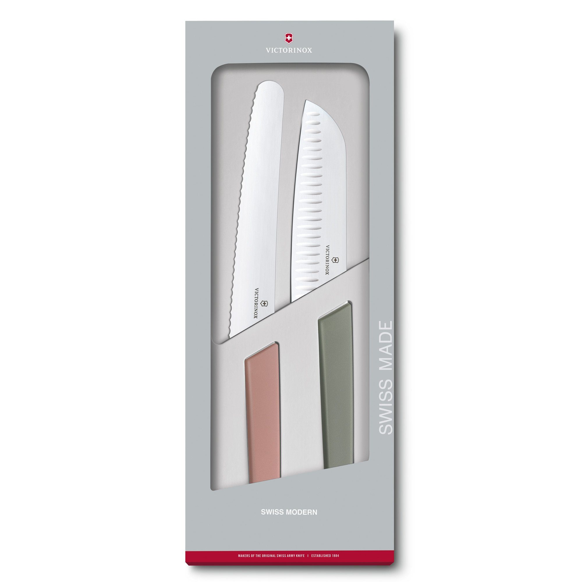 Victorinox Messer-Set Swiss Modern Küchengarnitur, 2-teilig mehrfarbig