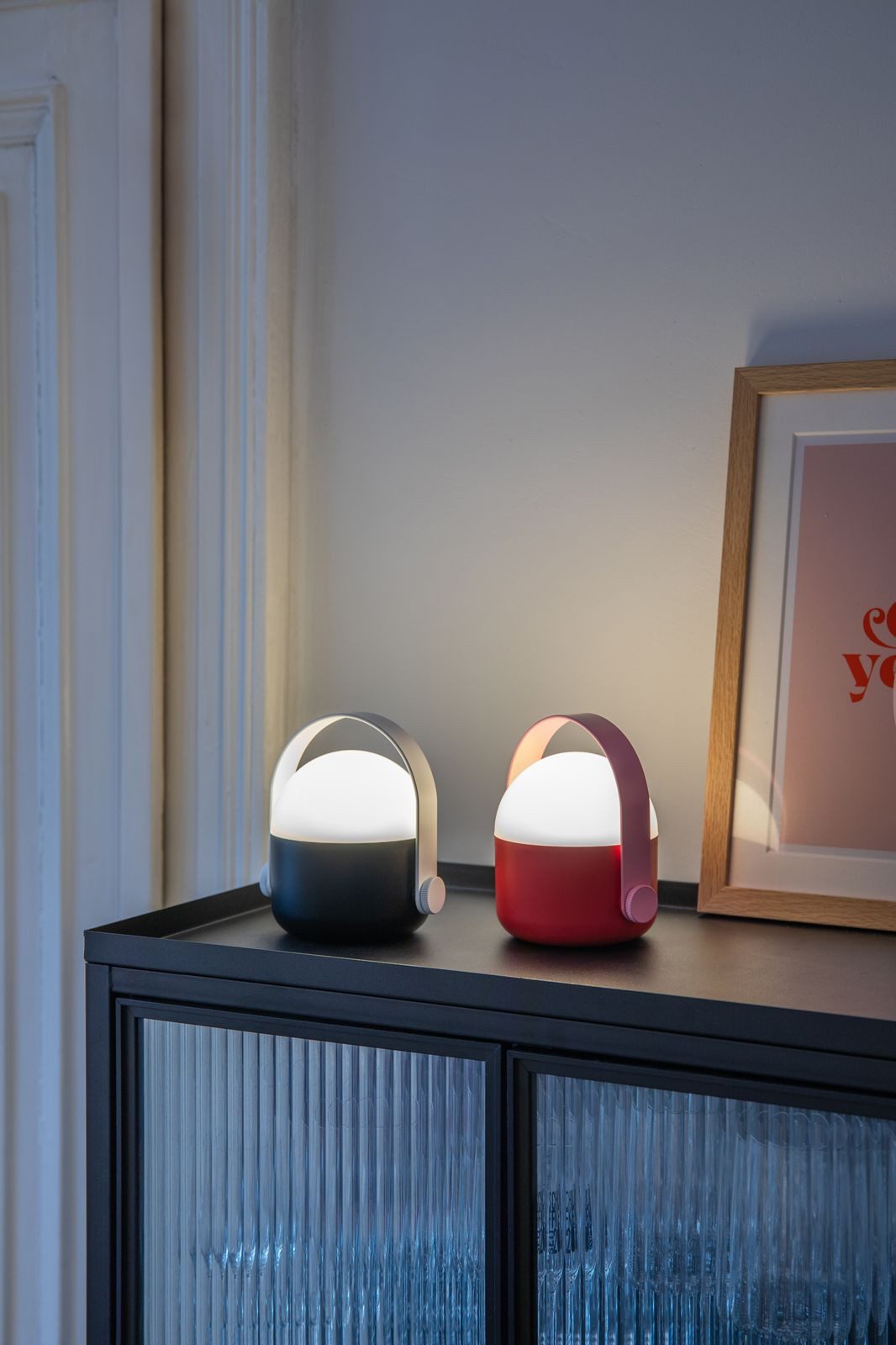 Remember LED Tischleuchte, Remember Leuchte OLE in Berry