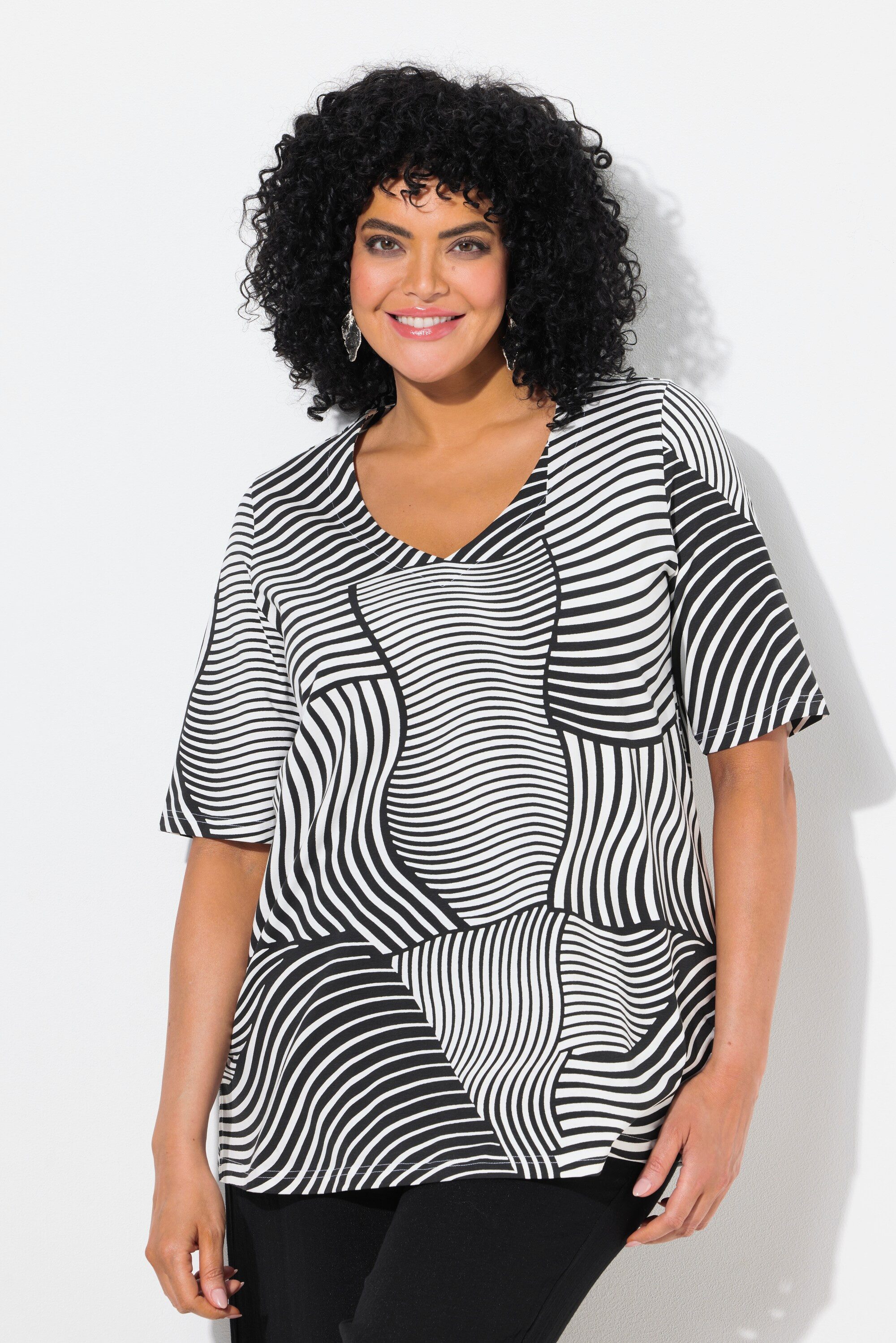 Ulla Popken T-Shirt T-Shirt grafischer Druck günstig online kaufen