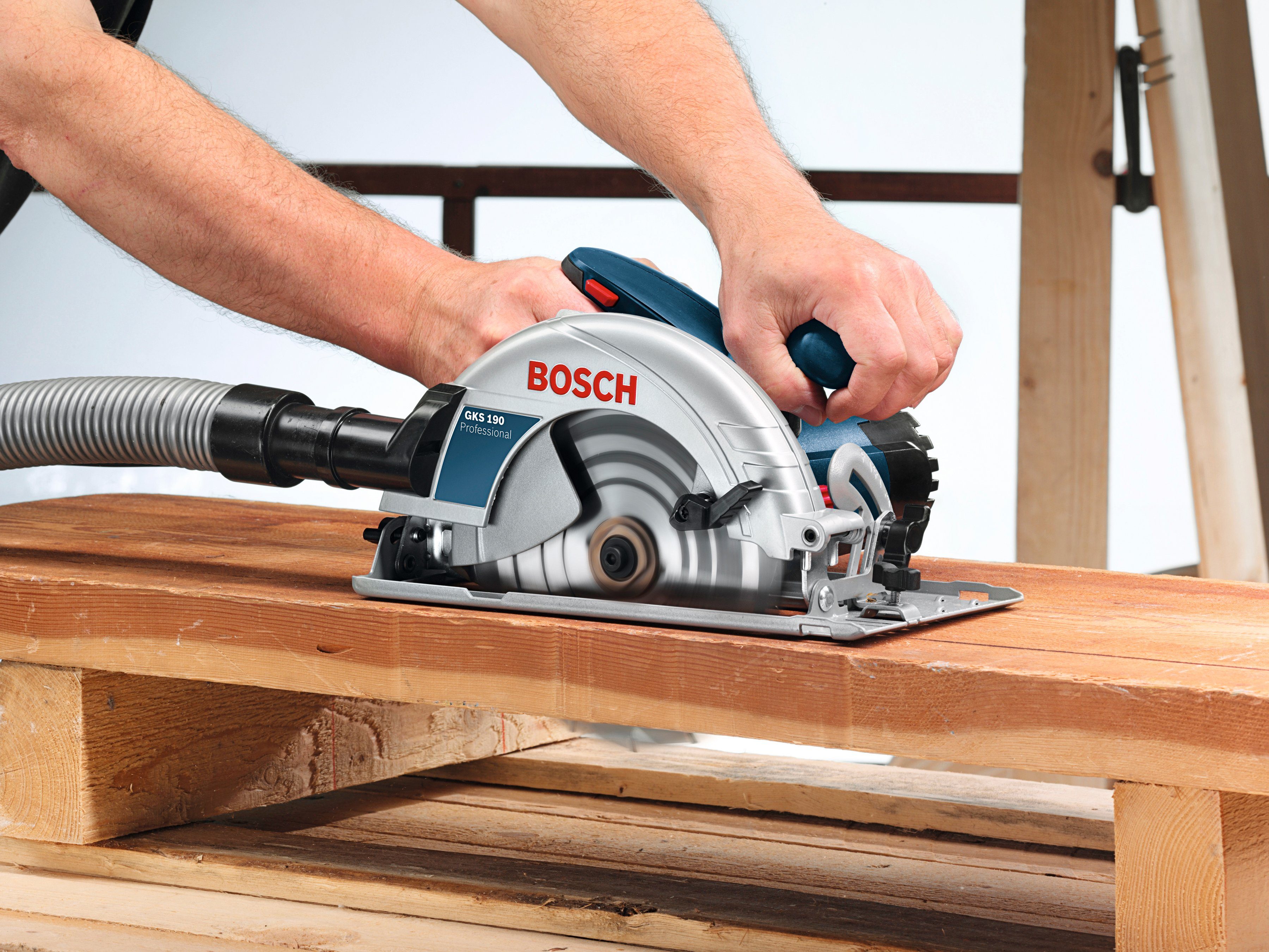 Bosch Professional Handkreissäge GKS 190, 1400 W, 190 mm – Bild 4 von 4