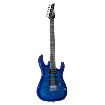 Ibanez E-Gitarre, Gio GRX70QA-TBB Transparent Blue Burst