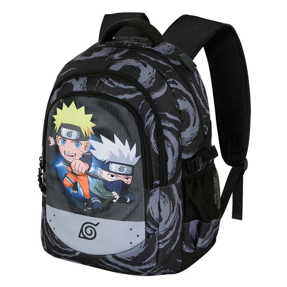 Karactermania Freizeitrucksack Naruto großer Rucksack Tagesrucksack Alltagsrucksack Schulrucksack, USB-Anschluss für elektronische Geräte