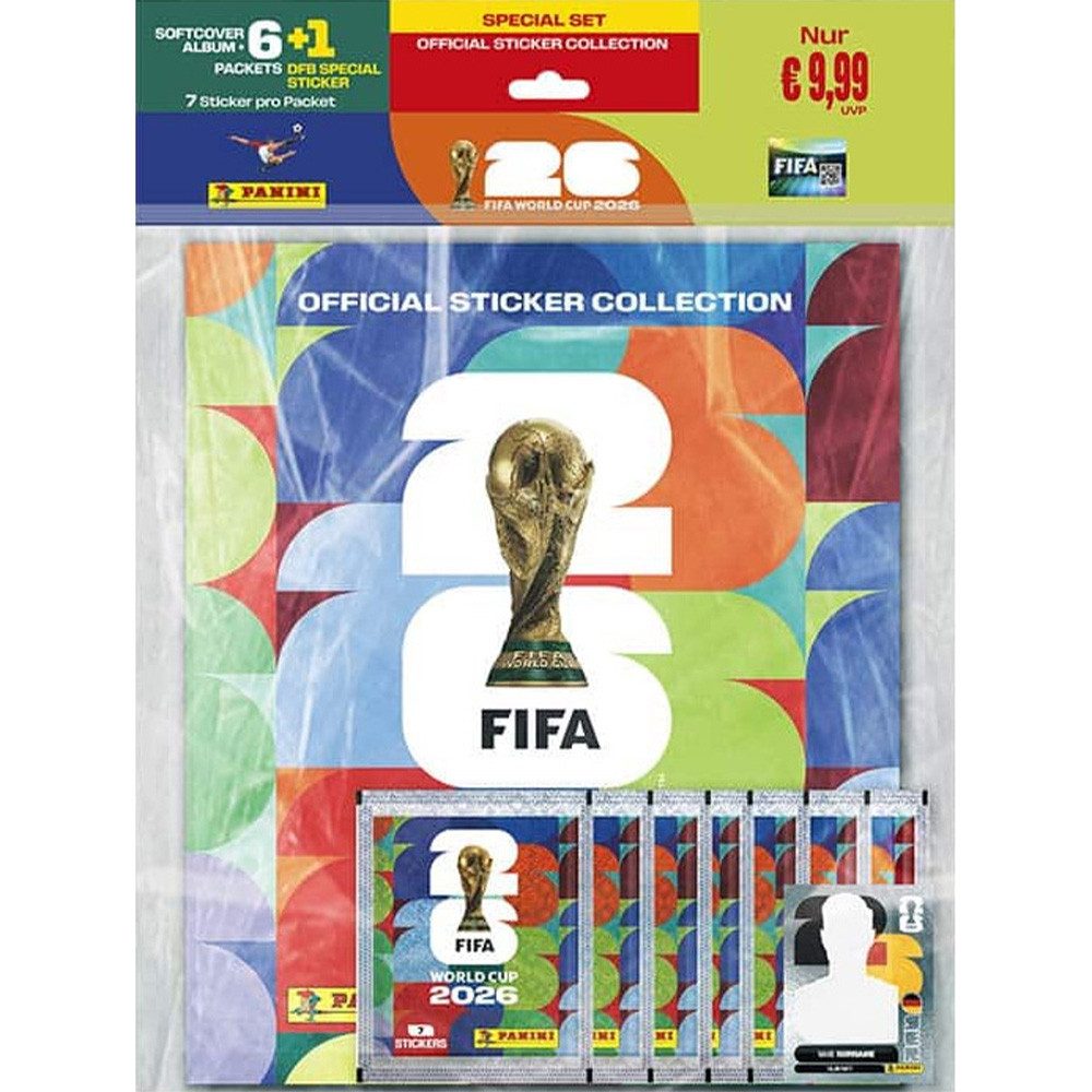 Panini Sammelkarte Panini World Cup 2026 Sticker - Starter-Set #2 (Album inkl. 6 Packs)