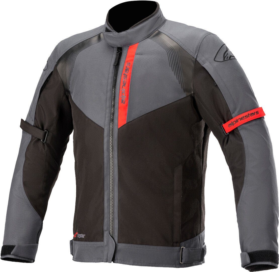 Textiljacke Drystar Headlands Black/Grey/Red Alpinestars Motorradjacke Motorrad