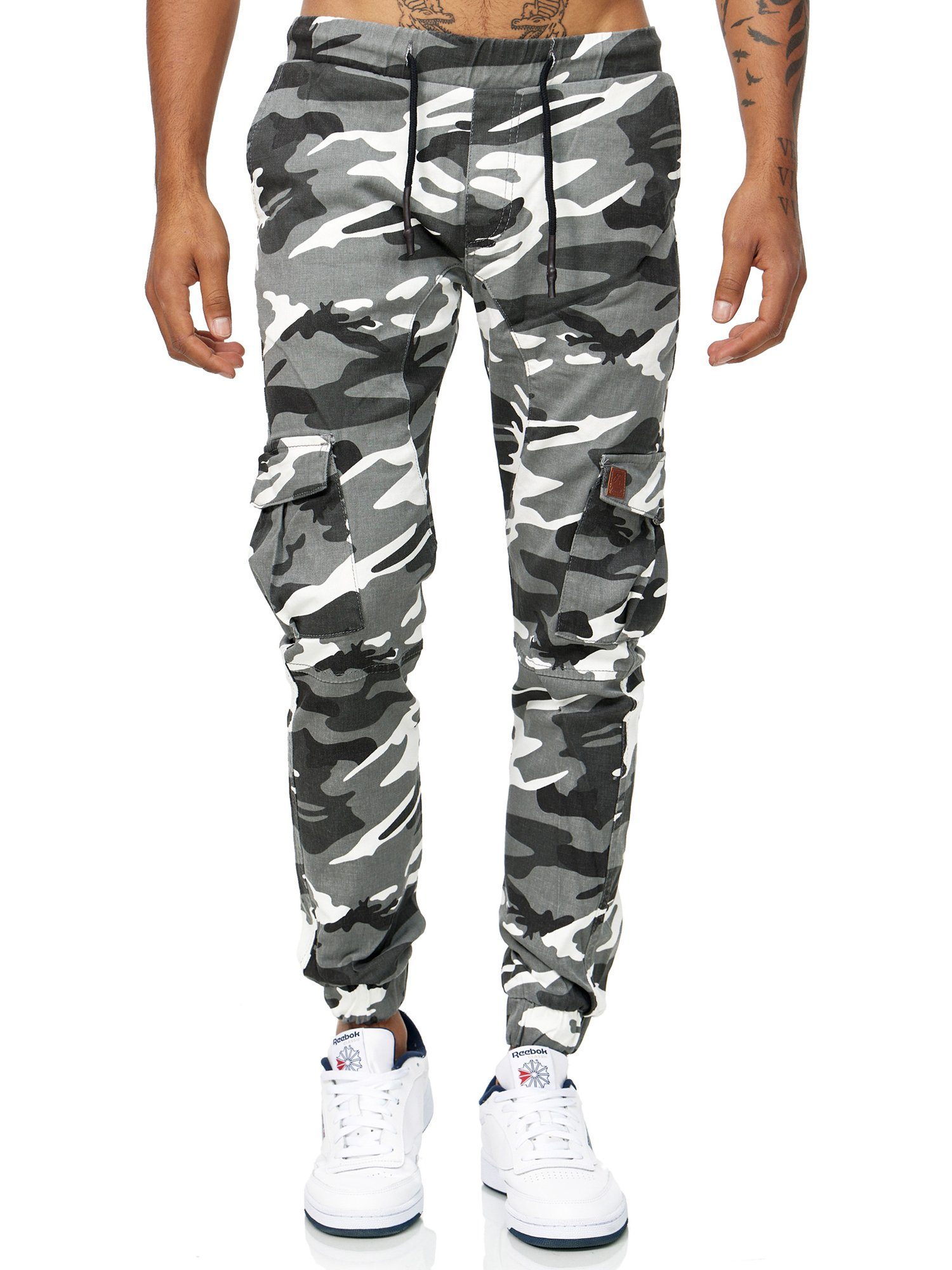 Slim-fit-Jeans Jeans, Weiß Fit, Code47 Herren Slim Code47 Chino Camouflage Pants, (1-tlg)