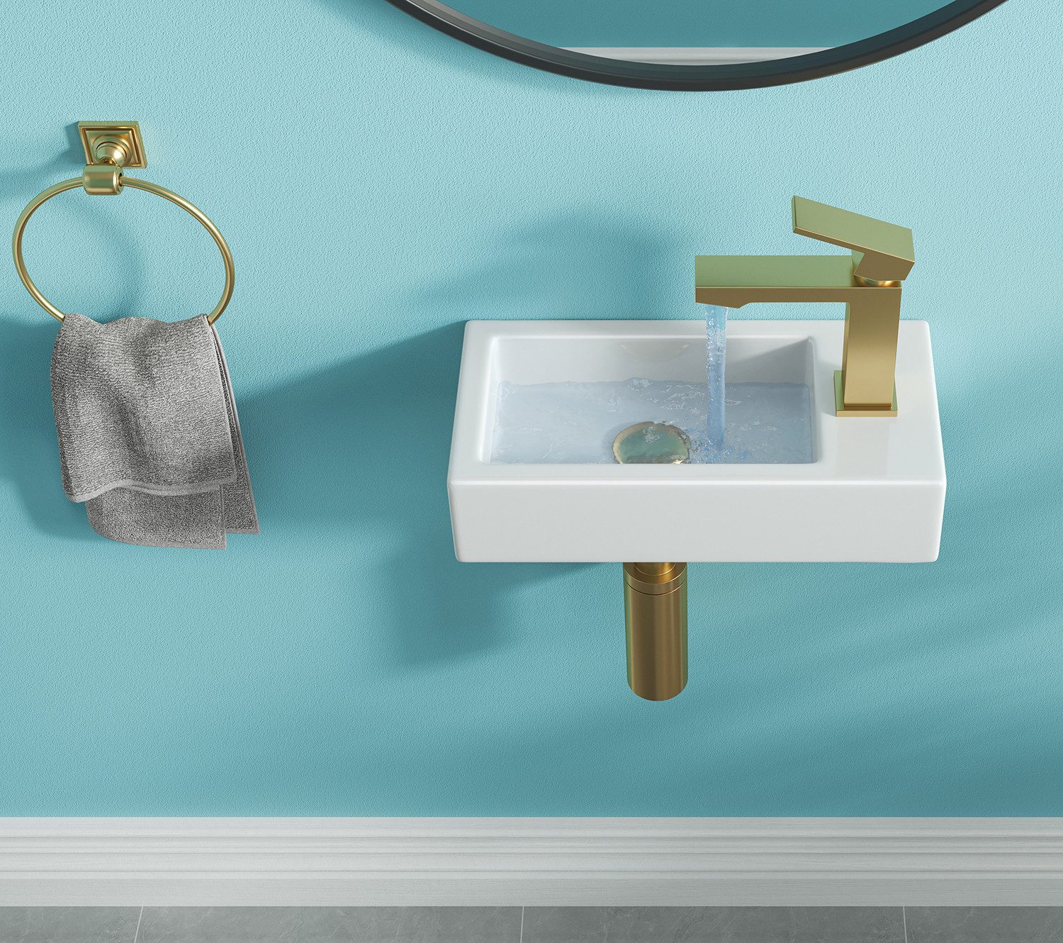 HOROW Waschbecken Mini Hängewaschbecken, Waschbecken Klein, Waschtisch Gäst günstig online kaufen