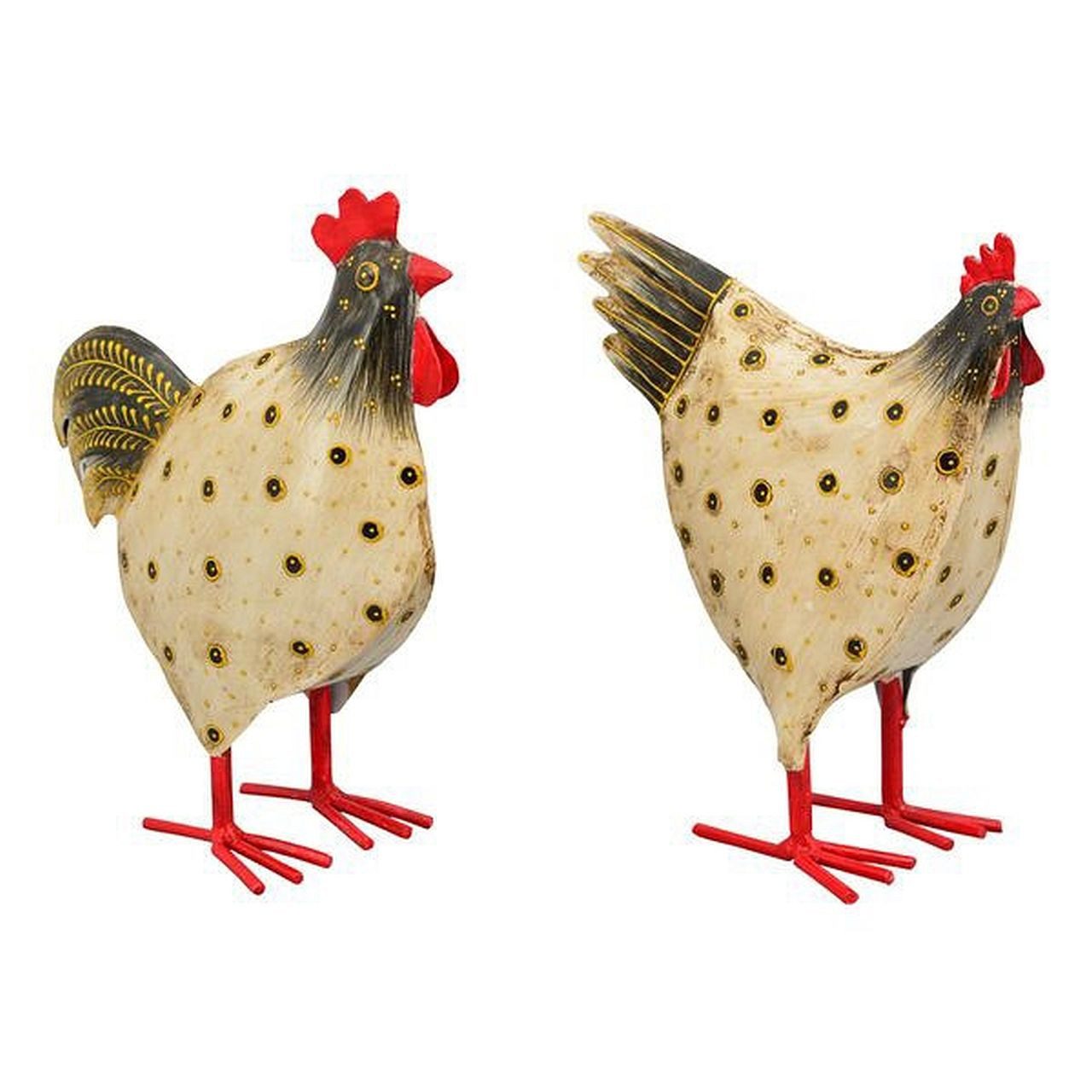 Exner GmbH Garten- & Wohnaccessoires Gartenfigur Garten-Hahn & Huhn Garten-Deko Figuren