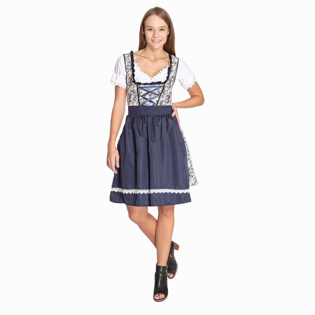 MIESEPETER Trachten-Kostüm, Kostüm-Set bestehend aus Bluse, Kleid und Schürze