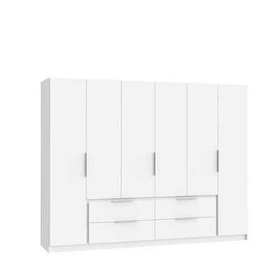 freiraum Kleiderschrank Luano (BxHxT: 269,7x210,5x60 cm) in Weiss mit 4 Schubladen und 6 Türen