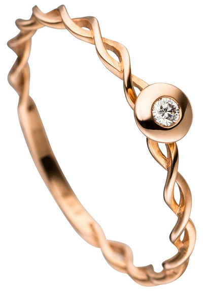 JOBO Diamantring Ring mit Diamant, 585 Roségold
