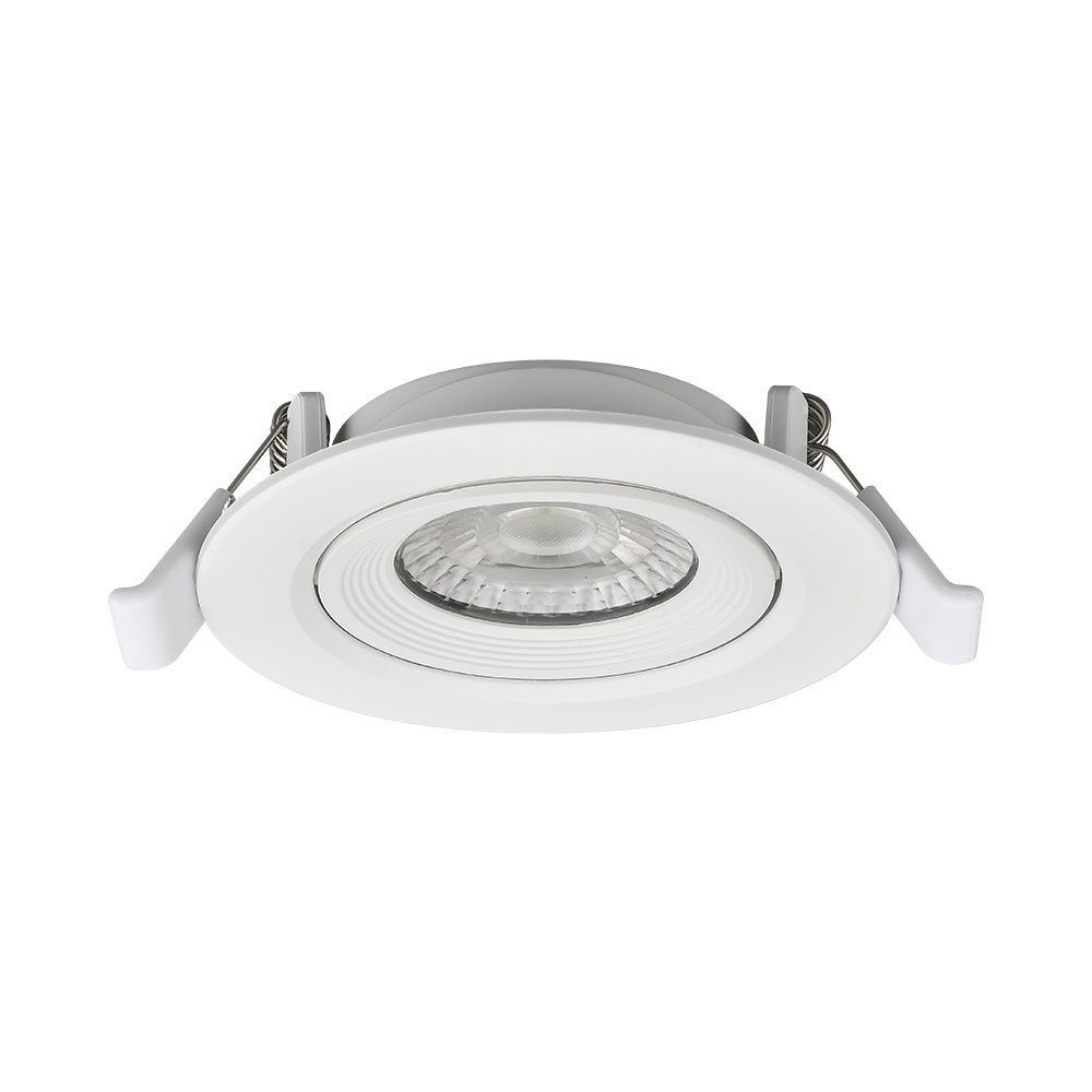 Mundotec LED Einbauleuchte 5w Weiß, Einbauleuchte 7cm, 400 Lochmaß: IP40, schwarz Einbaustrahler 5w, weiß, LED 9x2,35cm, Lumen, Kaltweiß, schwenkbar