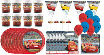 Procos Einweggeschirr-Set Cars 3 - Kindergeburtstags-Set (55-teilig)