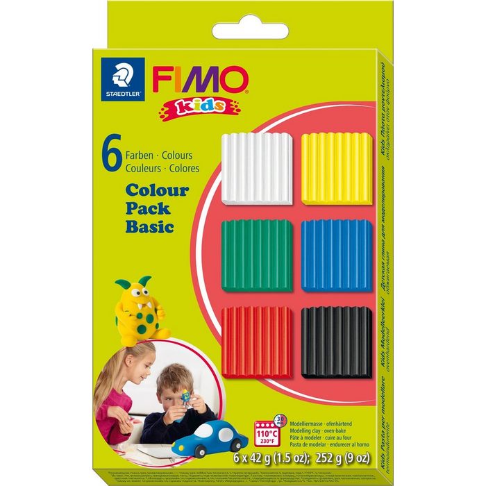 FIMO Modelliermasse kids Materialpackung 6 Stück