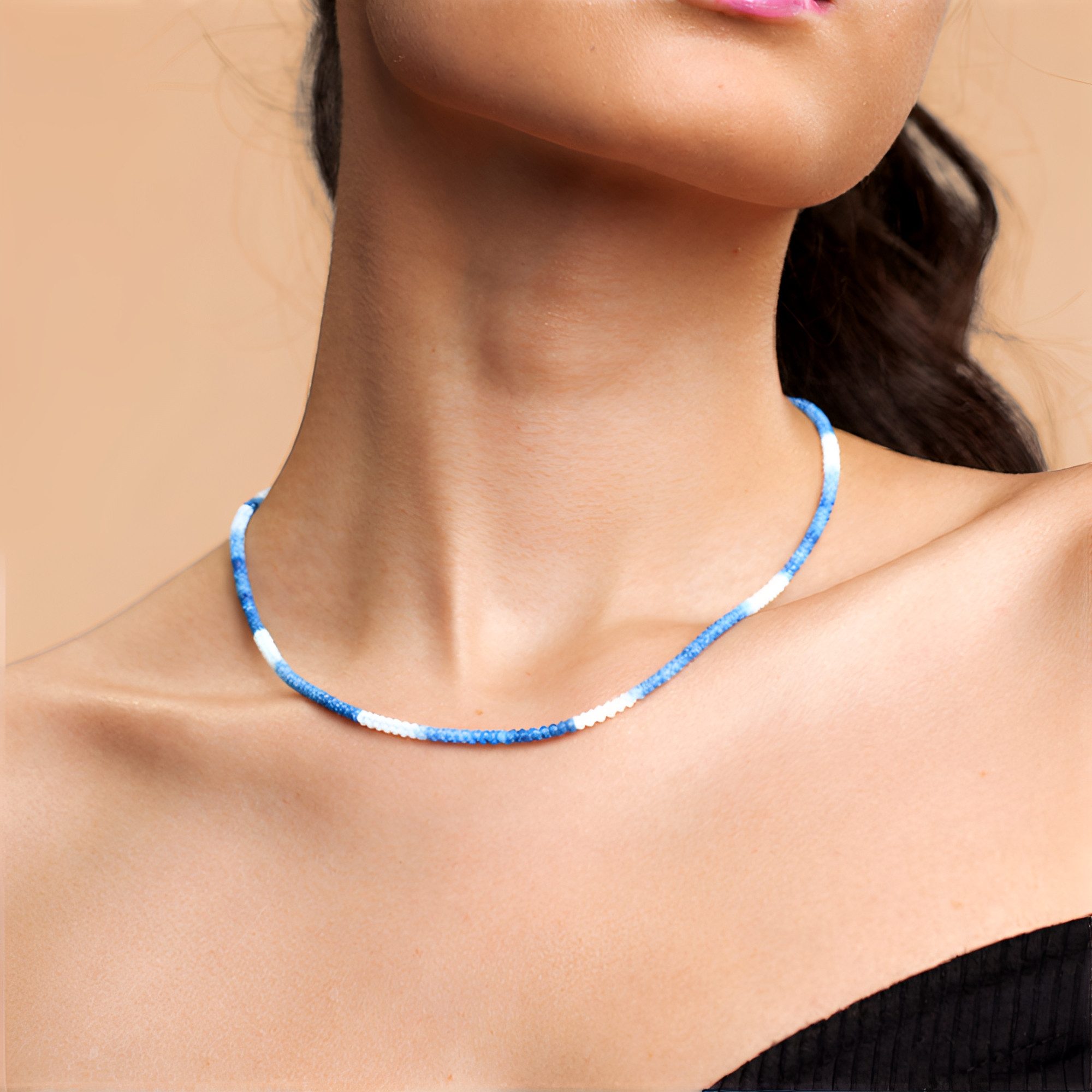 Cavill Silberkette Ofiki Aquamarin Vergoldete Halskette 40,15ct (1-tlg)